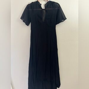 Zara black leopard silk dress